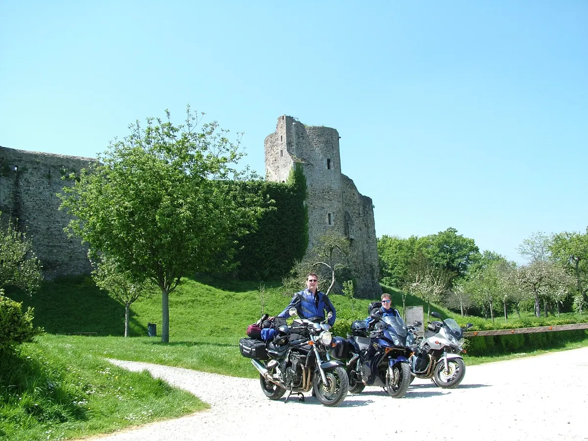 Castle stop on a group ride