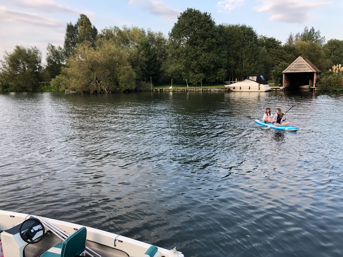 Paddleboarding on the Thames